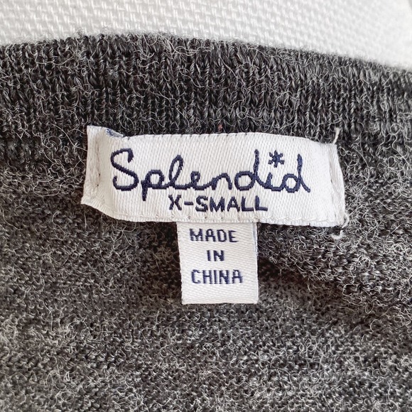 Splendid Ashbourne Knit Cut Out V Neck Top - XS - Picture 10 of 15